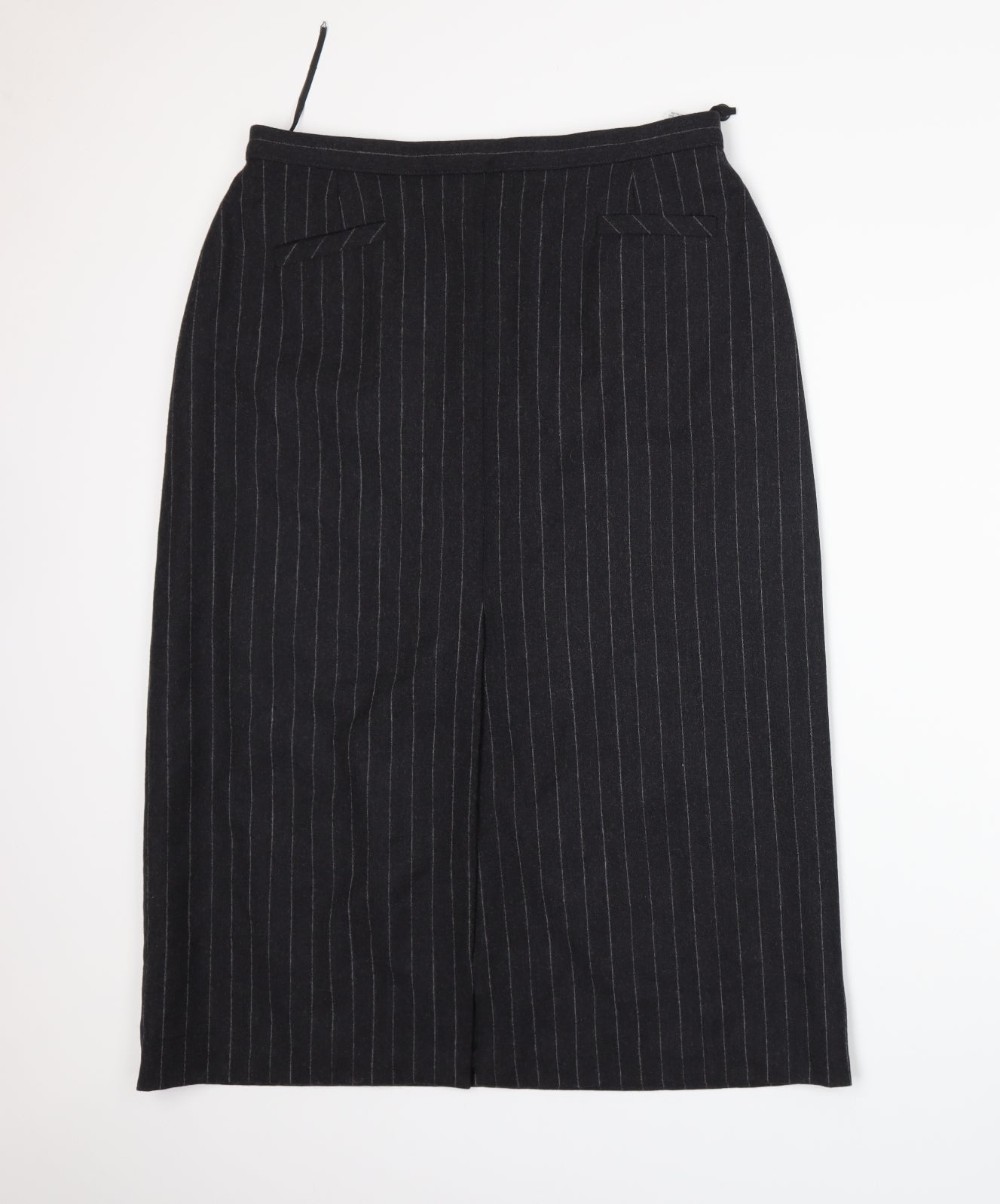 Marks and Spencer Womens Grey Striped  A-Line Skirt Size 18