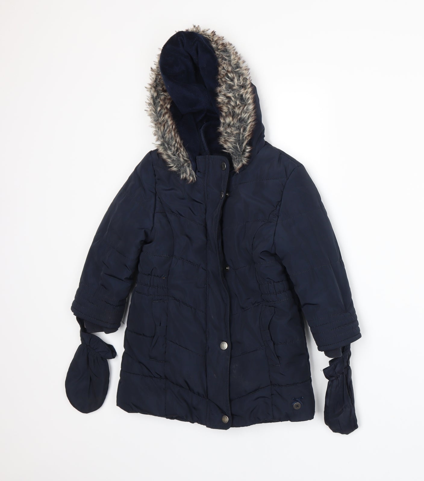 Jasper Conran Girls Blue   Parka Coat Size 3-4 Years