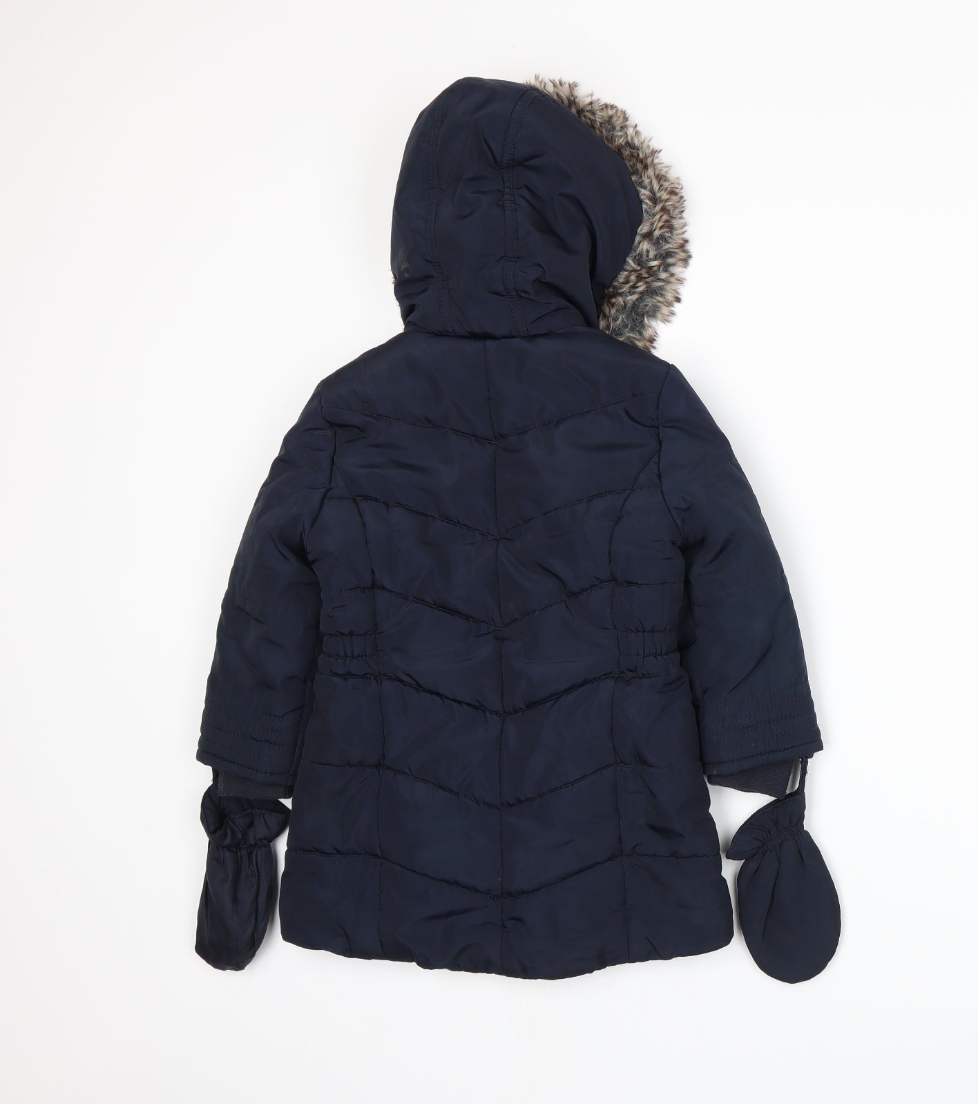 Jasper Conran Girls Blue   Parka Coat Size 3-4 Years