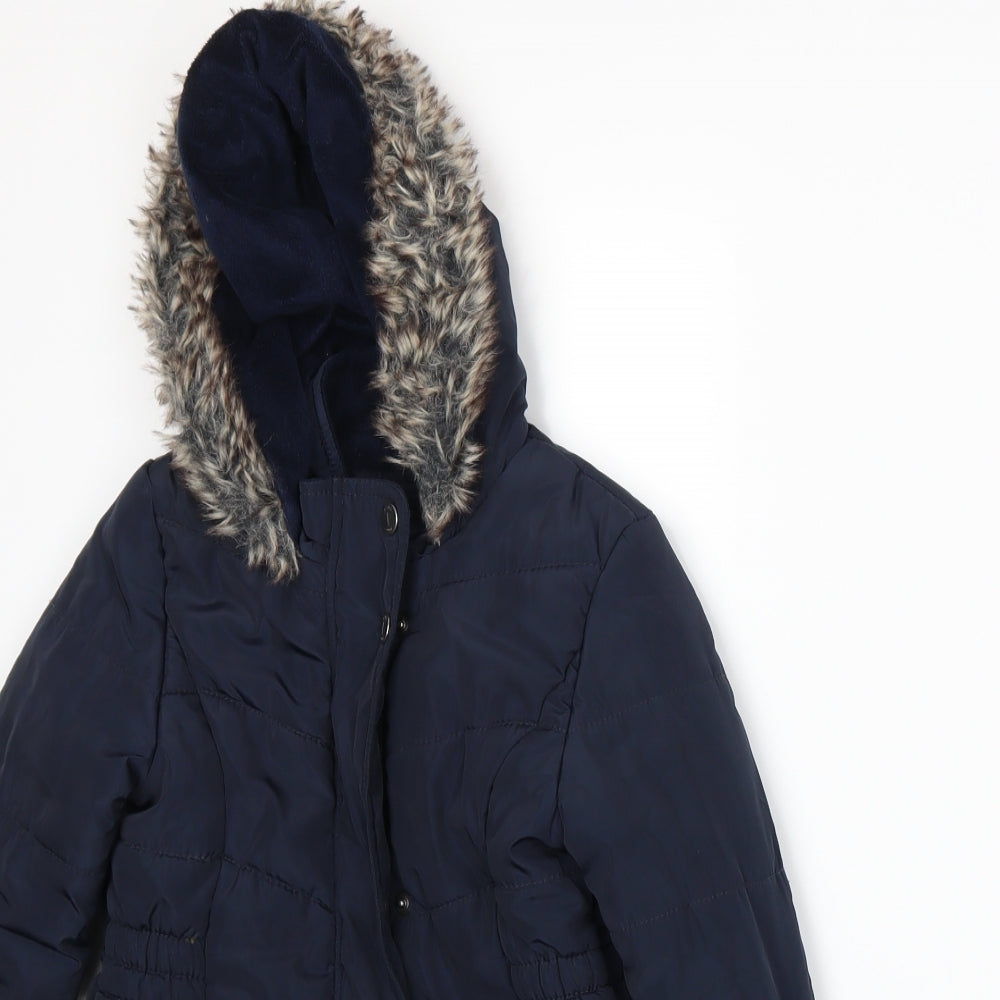 Jasper Conran Girls Blue   Parka Coat Size 3-4 Years