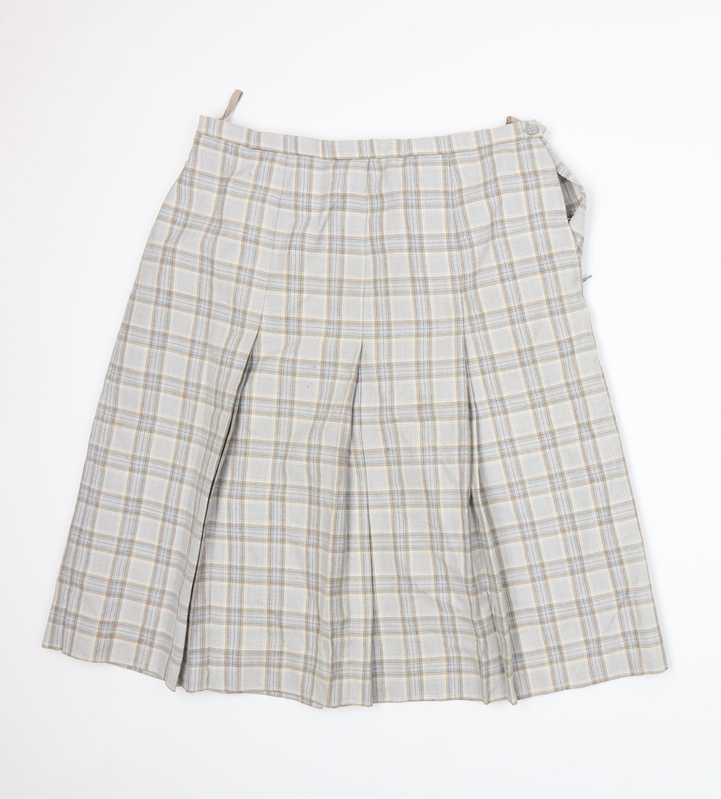 Gor Ray Womens Grey Plaid  A-Line Skirt Size 14