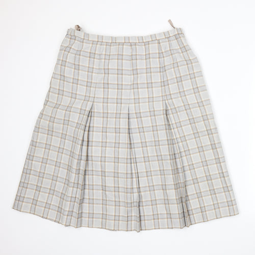Gor Ray Womens Grey Plaid  A-Line Skirt Size 14