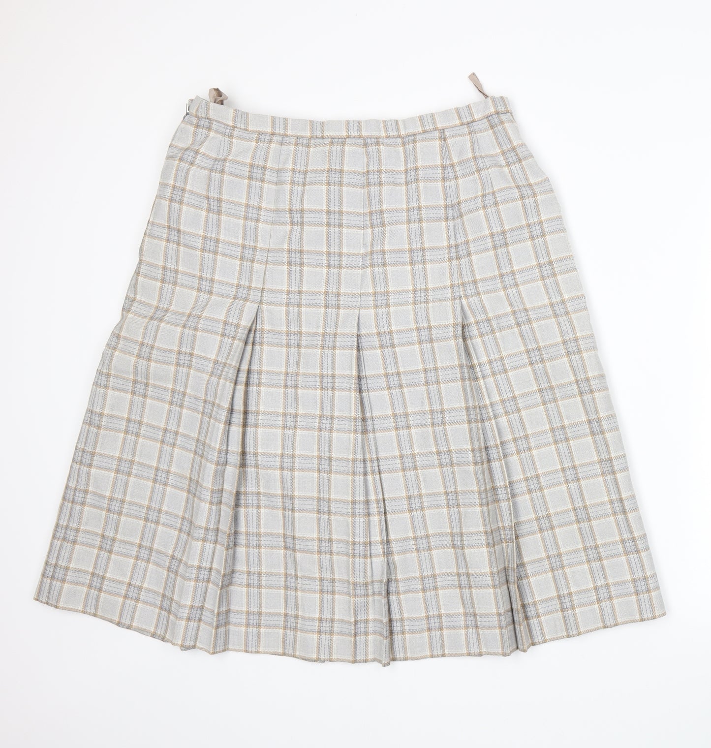 Gor Ray Womens Grey Plaid  A-Line Skirt Size 14