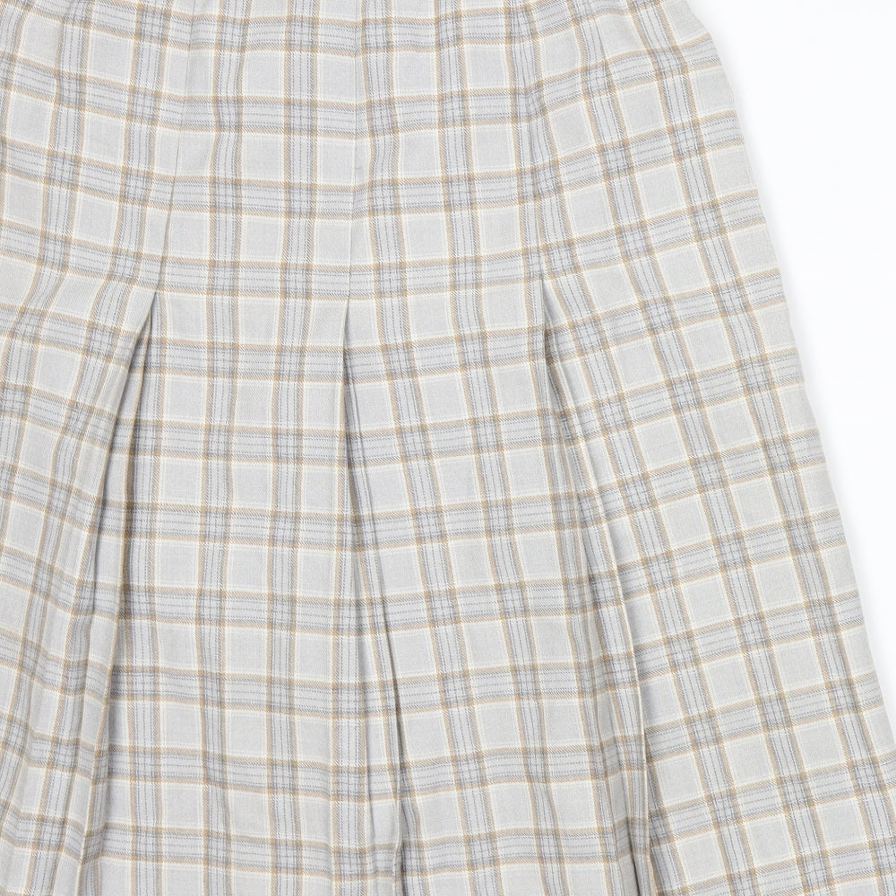 Gor Ray Womens Grey Plaid  A-Line Skirt Size 14