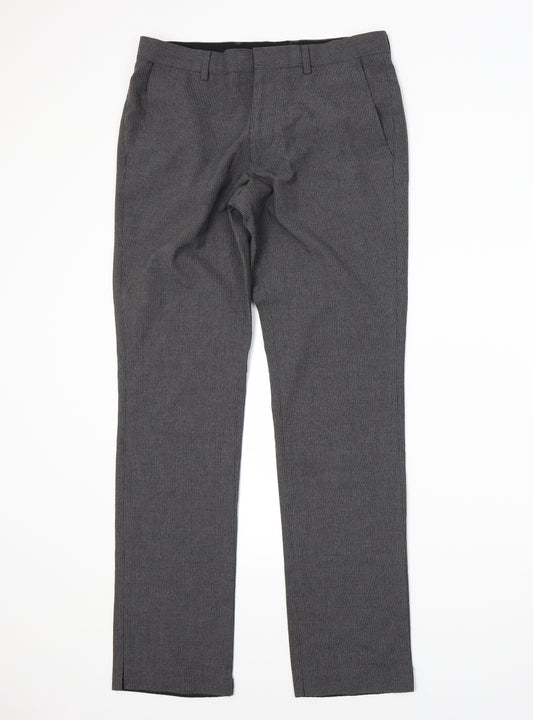 Front view of Cedarwood State men’s grey trousers, size 30, 29-inch leg