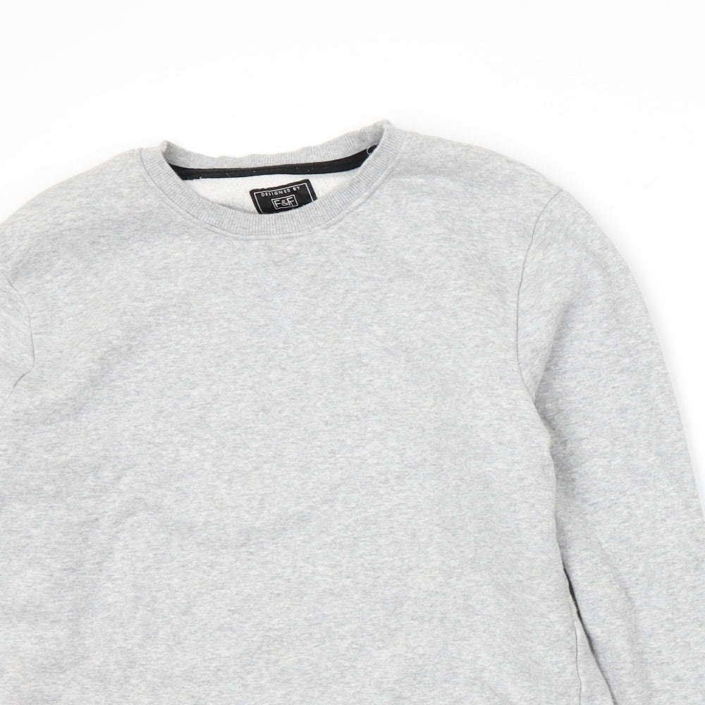 F&F Mens Grey   Pullover Sweatshirt Size S