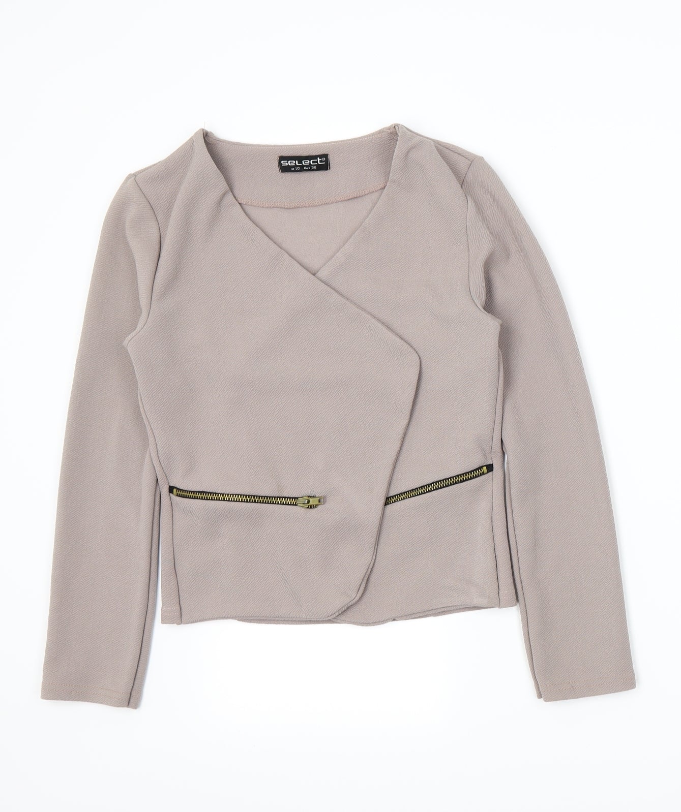 Select Womens Beige   Jacket Blazer Size 10