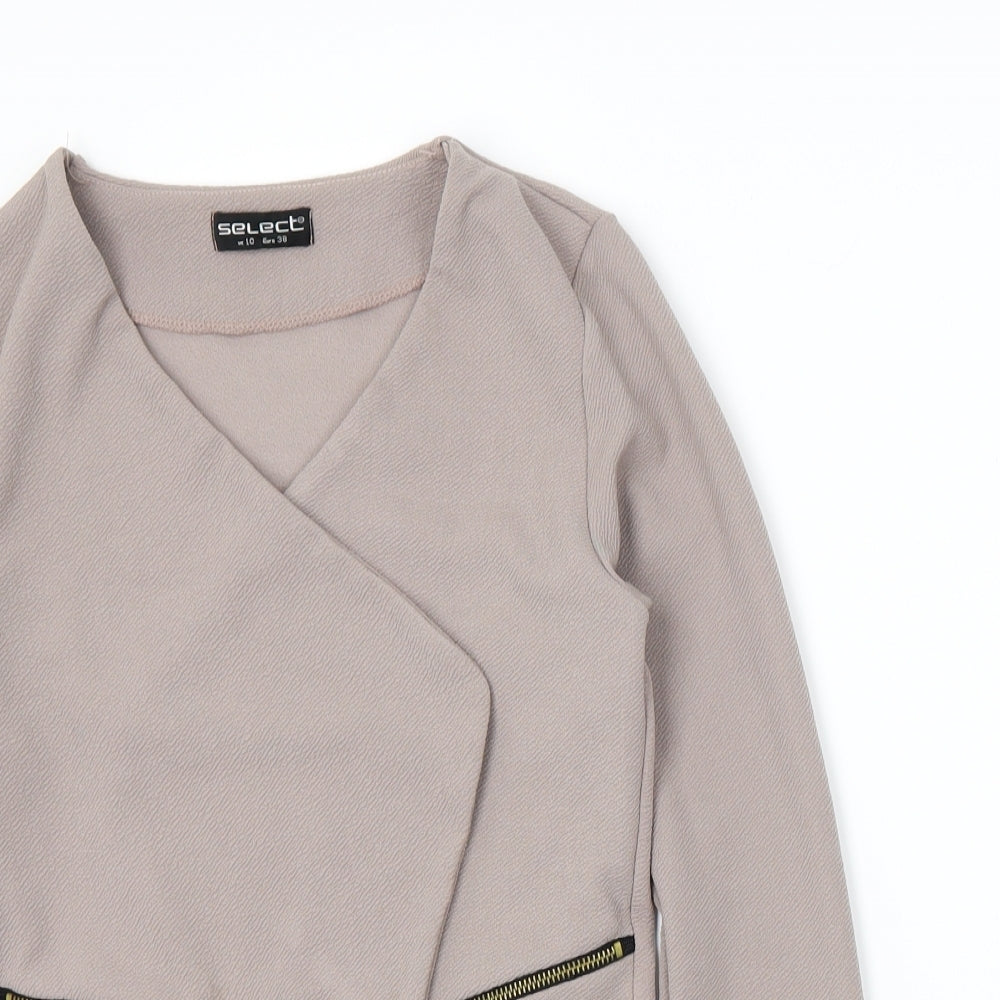 Select Womens Beige   Jacket Blazer Size 10
