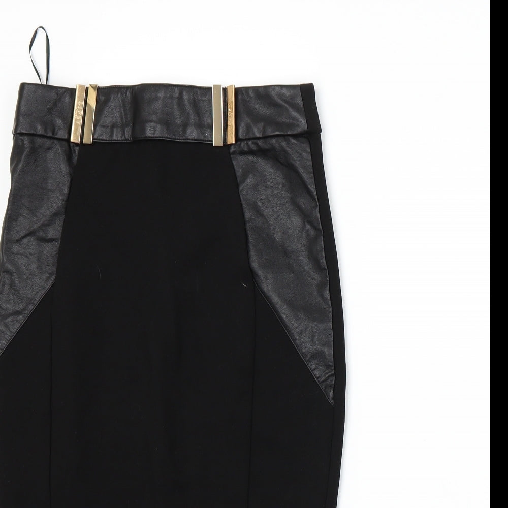 Lipsy Womens Black   Straight & Pencil Skirt Size 8