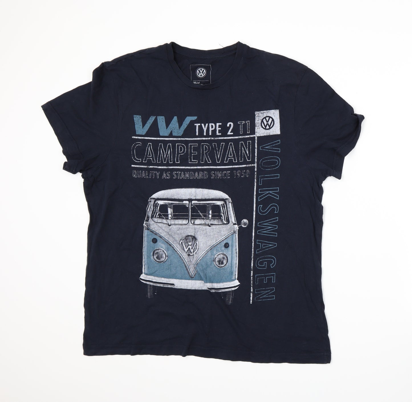 Volkswagen Mens Blue    T-Shirt Size L