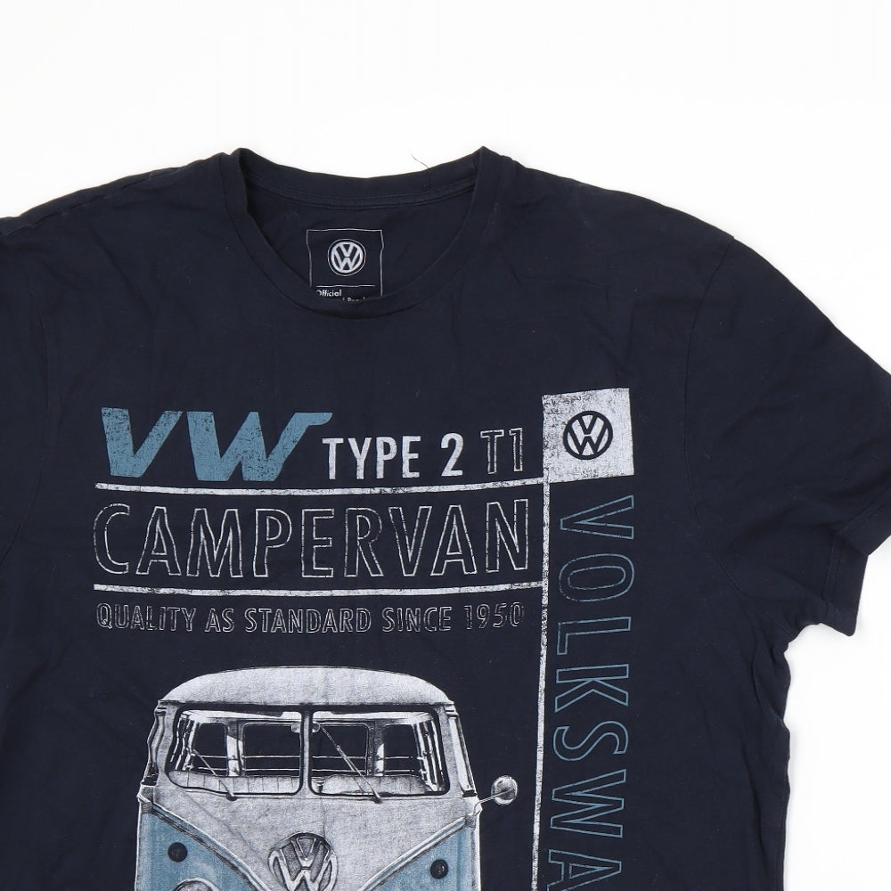 Volkswagen Mens Blue    T-Shirt Size L