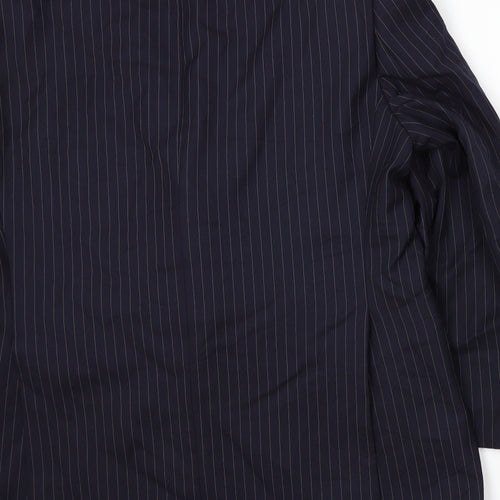 Paul Costelloe Mens Blue Striped  Jacket Suit Jacket Size XL