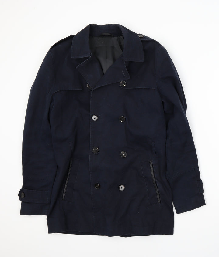 River Island Womens Blue   Overcoat Coat Size S