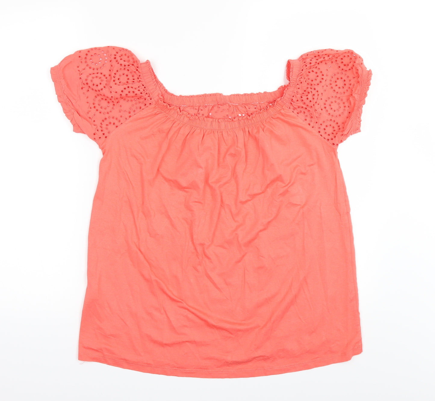 George Womens Orange   Basic Blouse Size 10