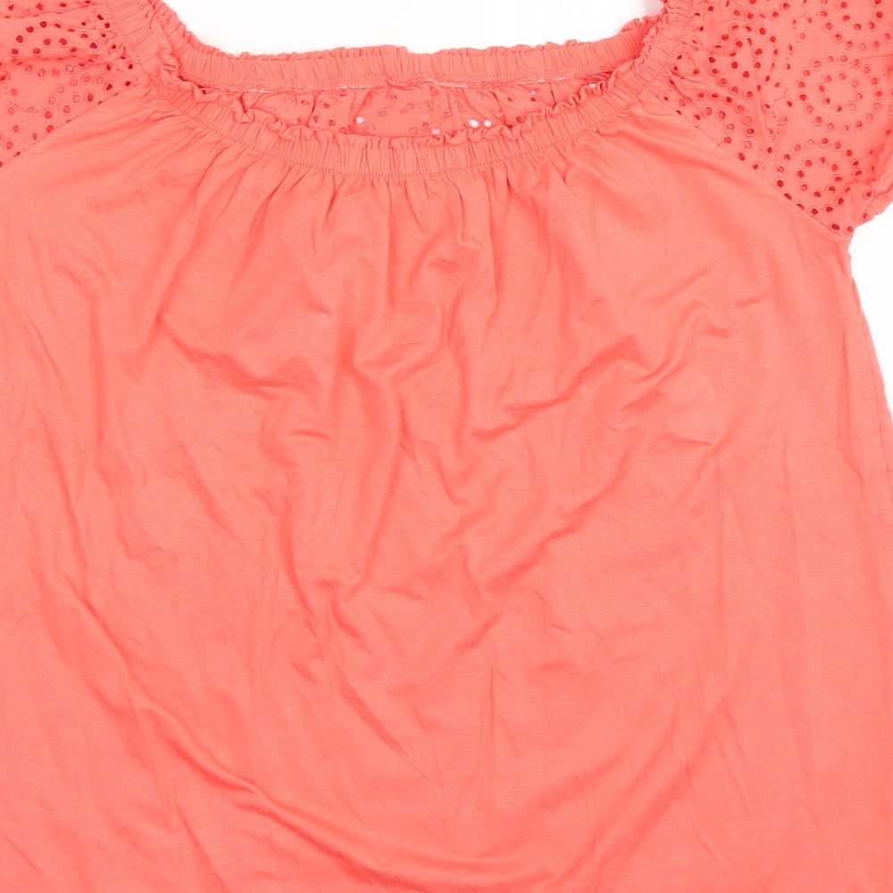 George Womens Orange   Basic Blouse Size 10