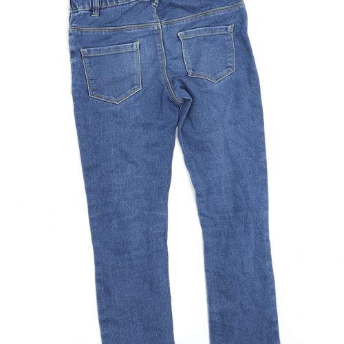 Denim & Co. Girls Blue  Denim Jegging Trousers Size 7-8 Years - DISTRESSED