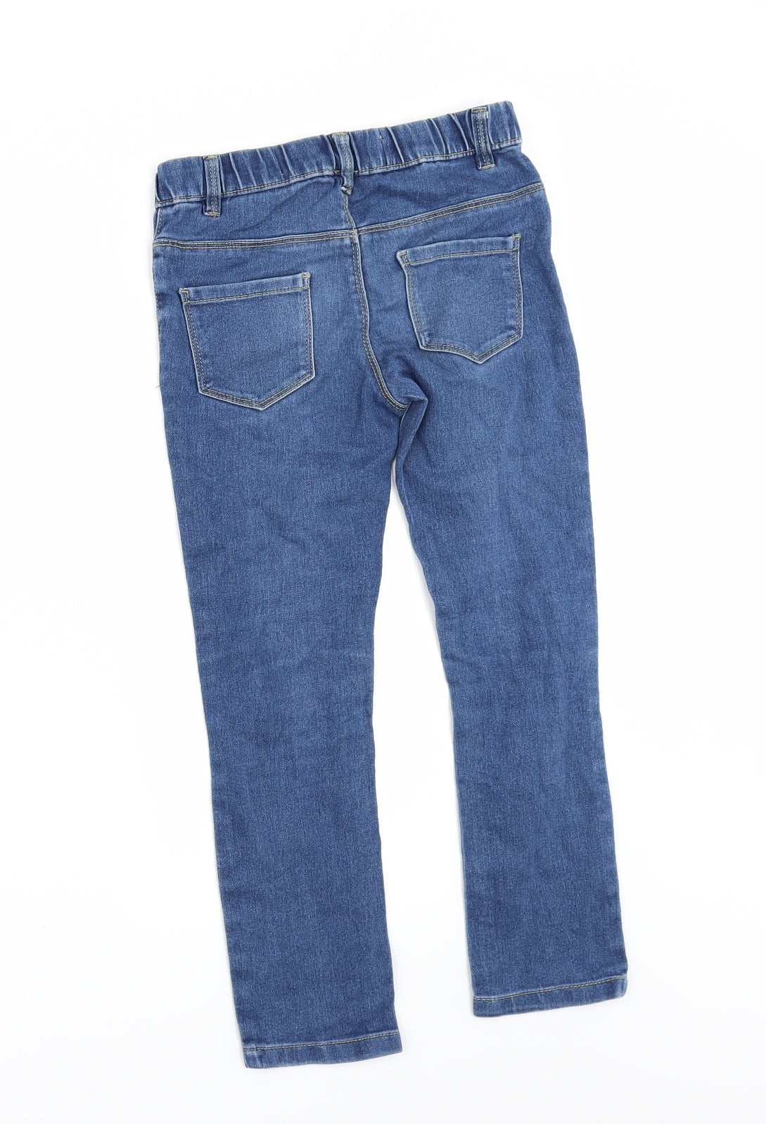 Denim & Co. Girls Blue  Denim Jegging Trousers Size 7-8 Years - DISTRESSED