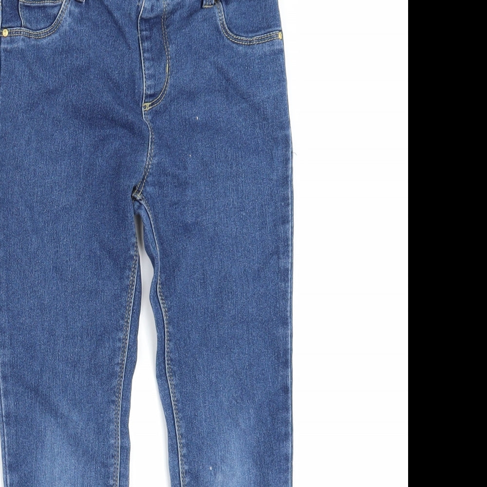 Denim & Co. Girls Blue  Denim Jegging Trousers Size 7-8 Years - DISTRESSED