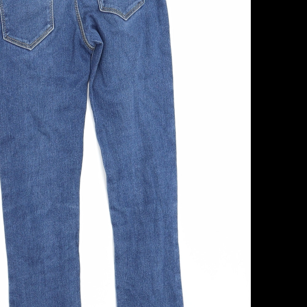 Denim & Co. Girls Blue  Denim Jegging Trousers Size 7-8 Years - DISTRESSED