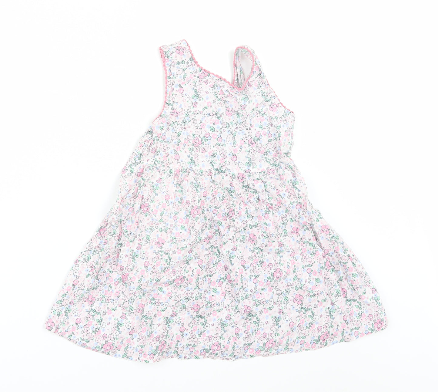 Primark Girls White Floral  Fit & Flare  Size 5-6 Years