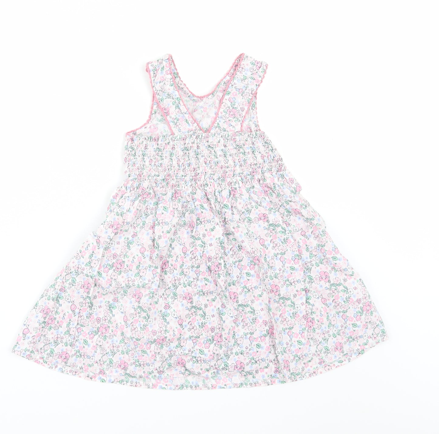 Primark Girls White Floral  Fit & Flare  Size 5-6 Years