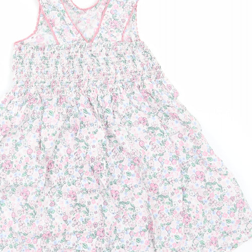 Primark Girls White Floral  Fit & Flare  Size 5-6 Years