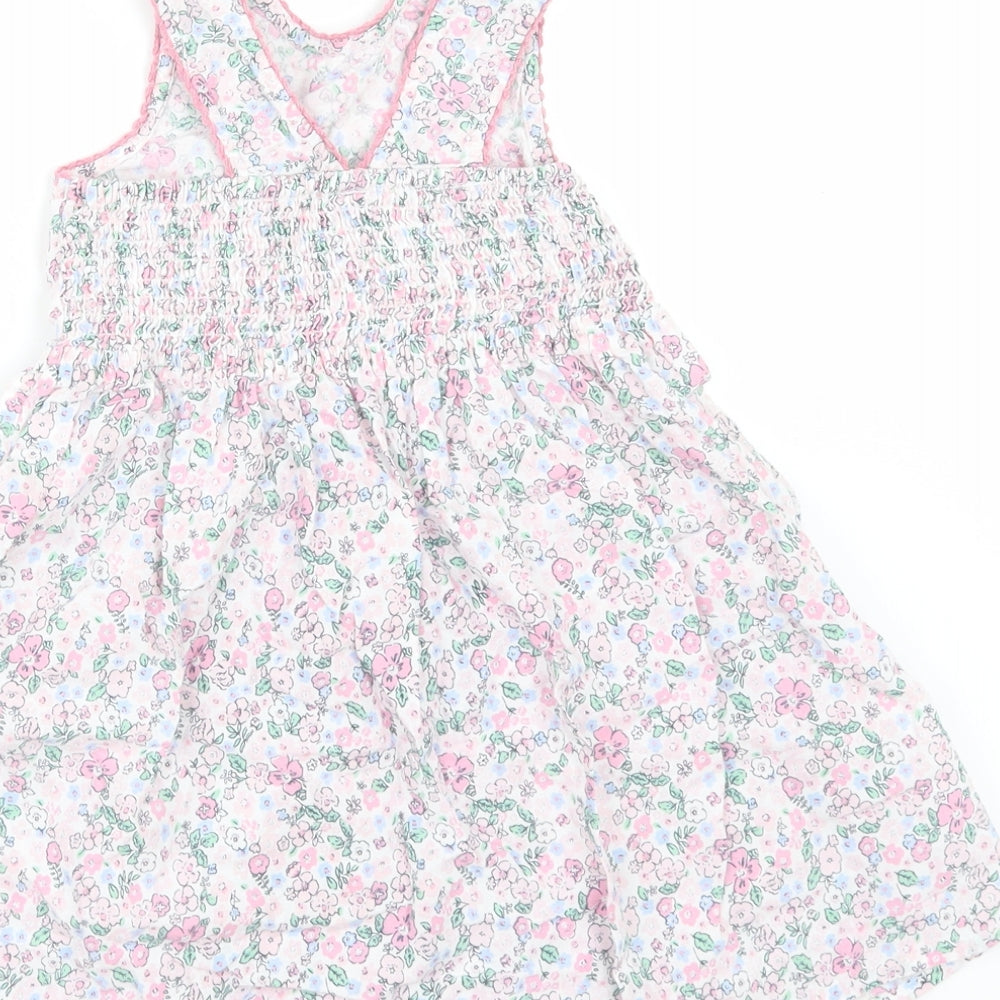 Primark Girls White Floral  Fit & Flare  Size 5-6 Years