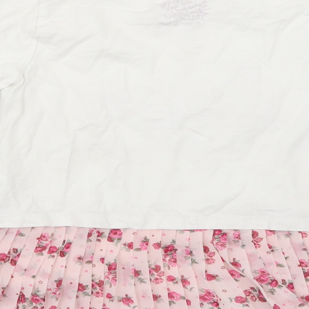 F&F Girls White   Basic T-Shirt Size 4-5 Years