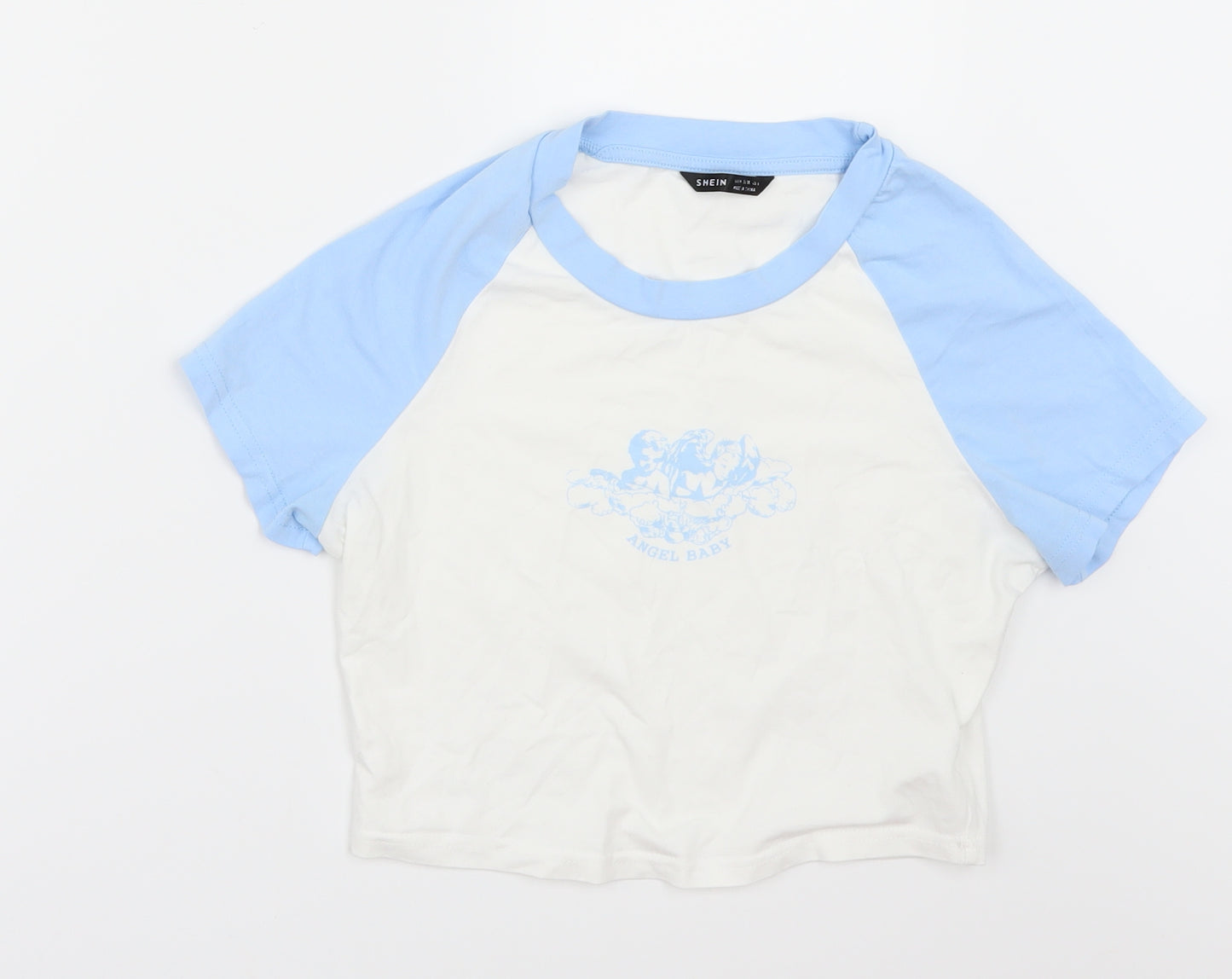 SheIn Womens White   Cropped T-Shirt Size M