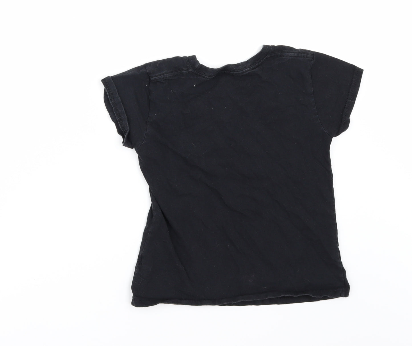 George Girls Black   Basic T-Shirt Size 6-7 Years  - Harry Potter