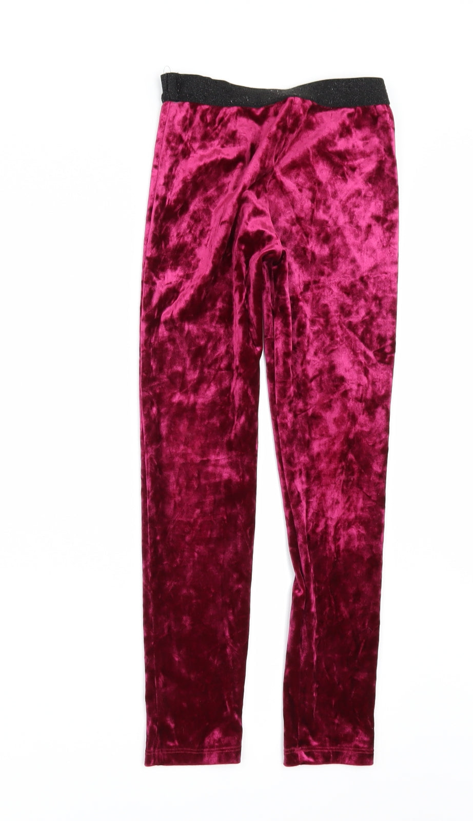 Nutmeg Girls Red  Velour Carrot Trousers Size 8-9 Years