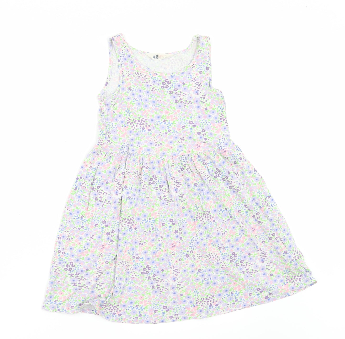 H&M Girls White Floral  A-Line  Size 7-8 Years