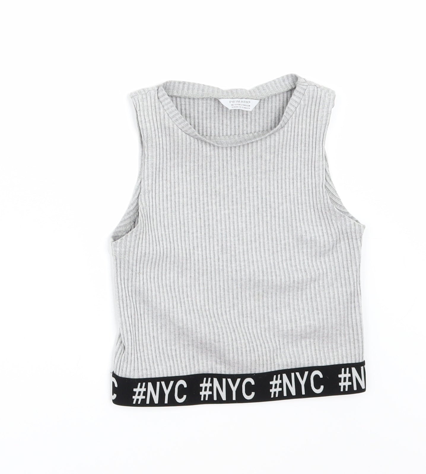 Primark Girls Grey   Basic T-Shirt Size 9-10 Years