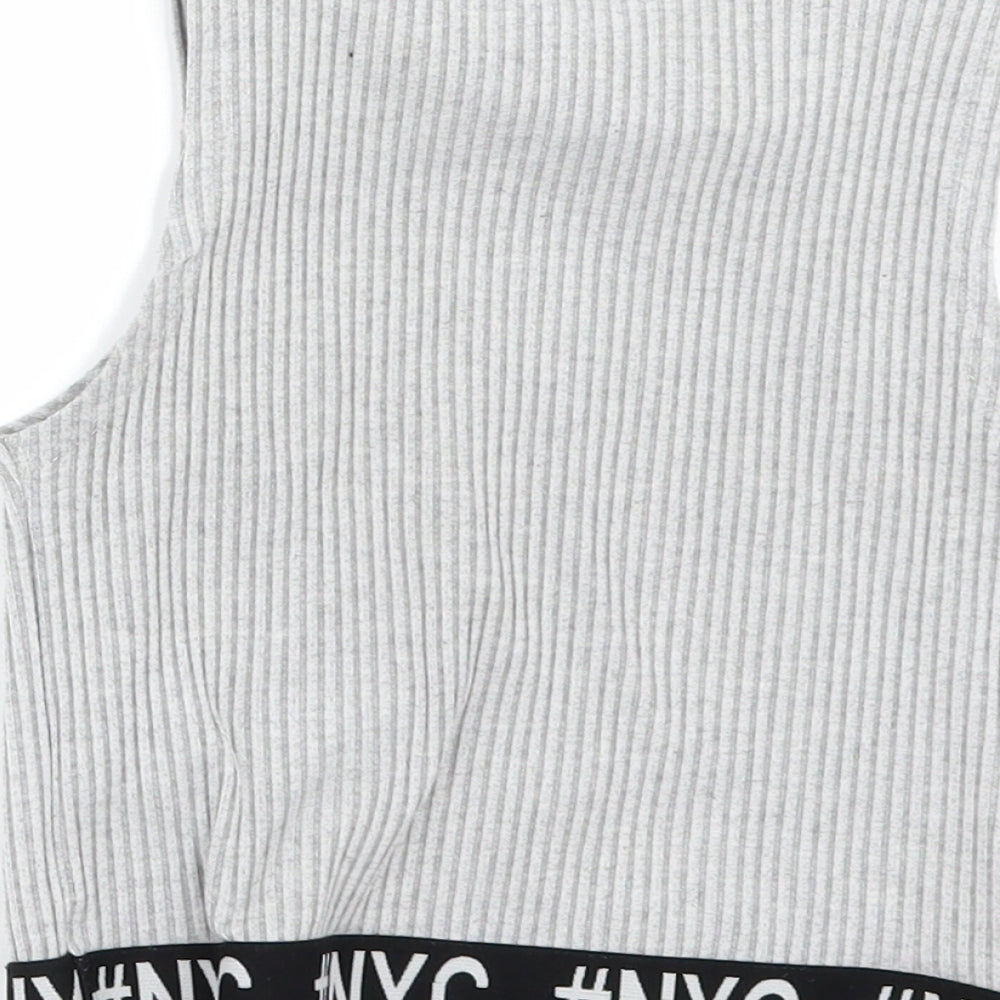 Primark Girls Grey   Basic T-Shirt Size 9-10 Years