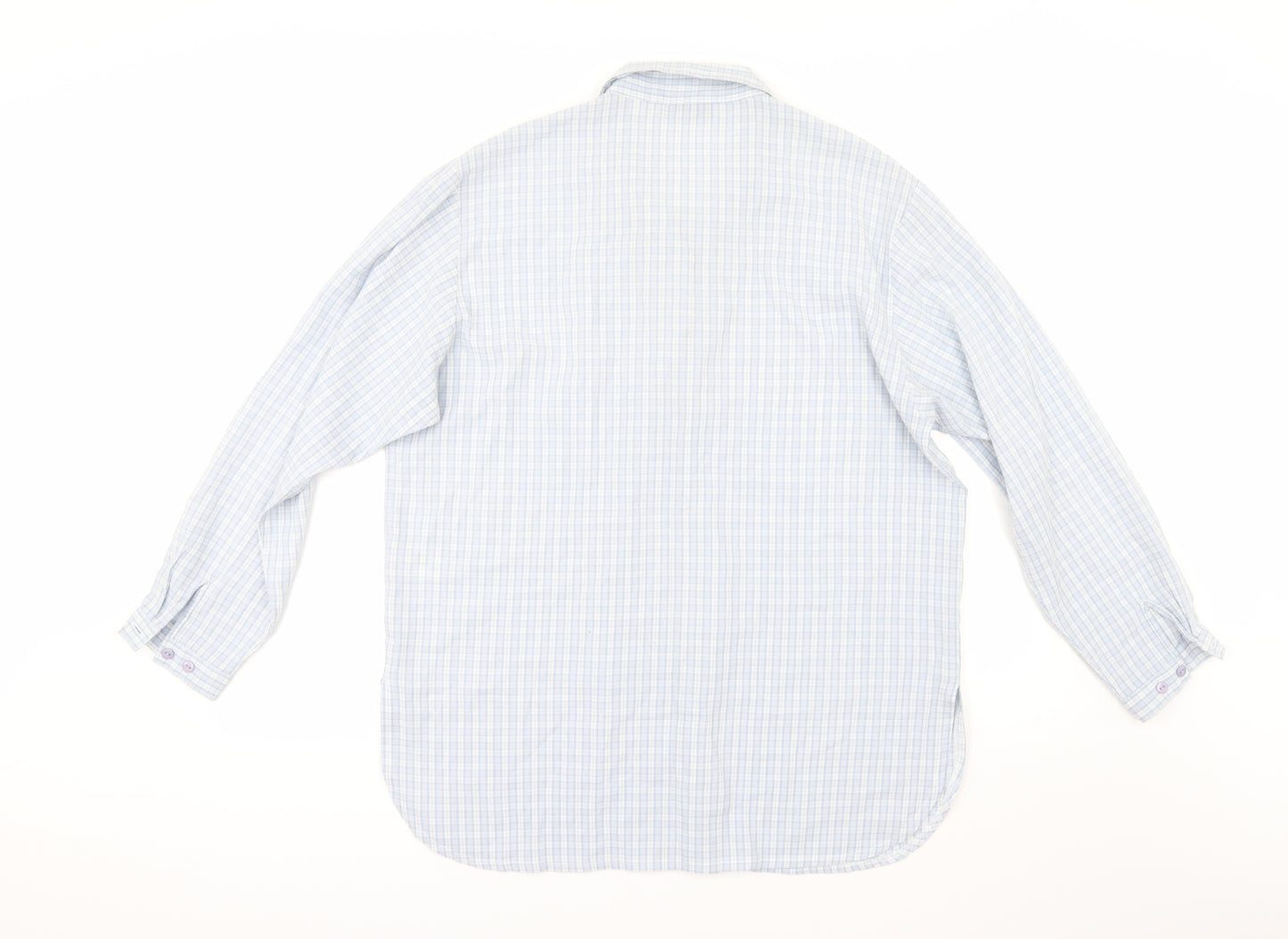 Jumpers Womens Blue Check  Tunic Button-Up Size M