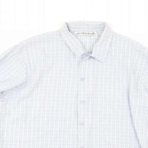 Jumpers Womens Blue Check  Tunic Button-Up Size M