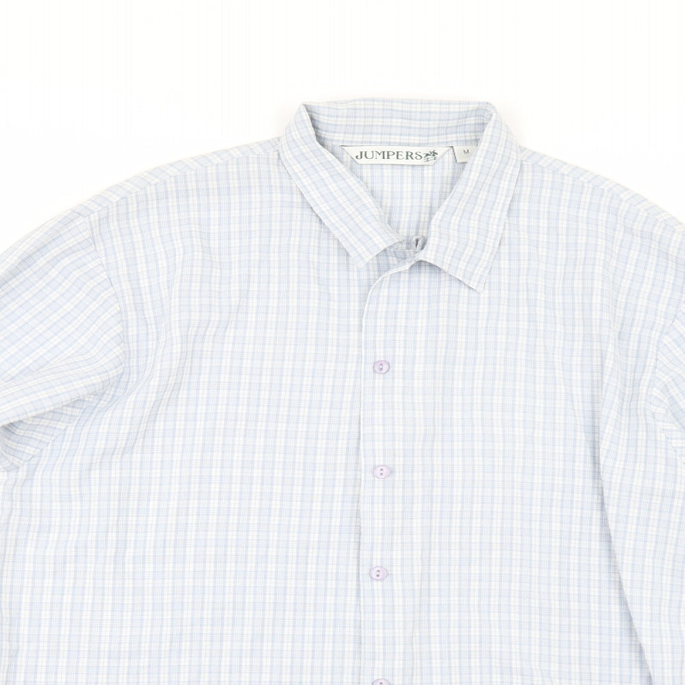 Jumpers Womens Blue Check  Tunic Button-Up Size M