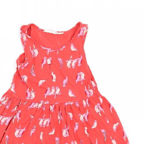 H&M Girls Red Geometric  A-Line  Size 7-8 Years