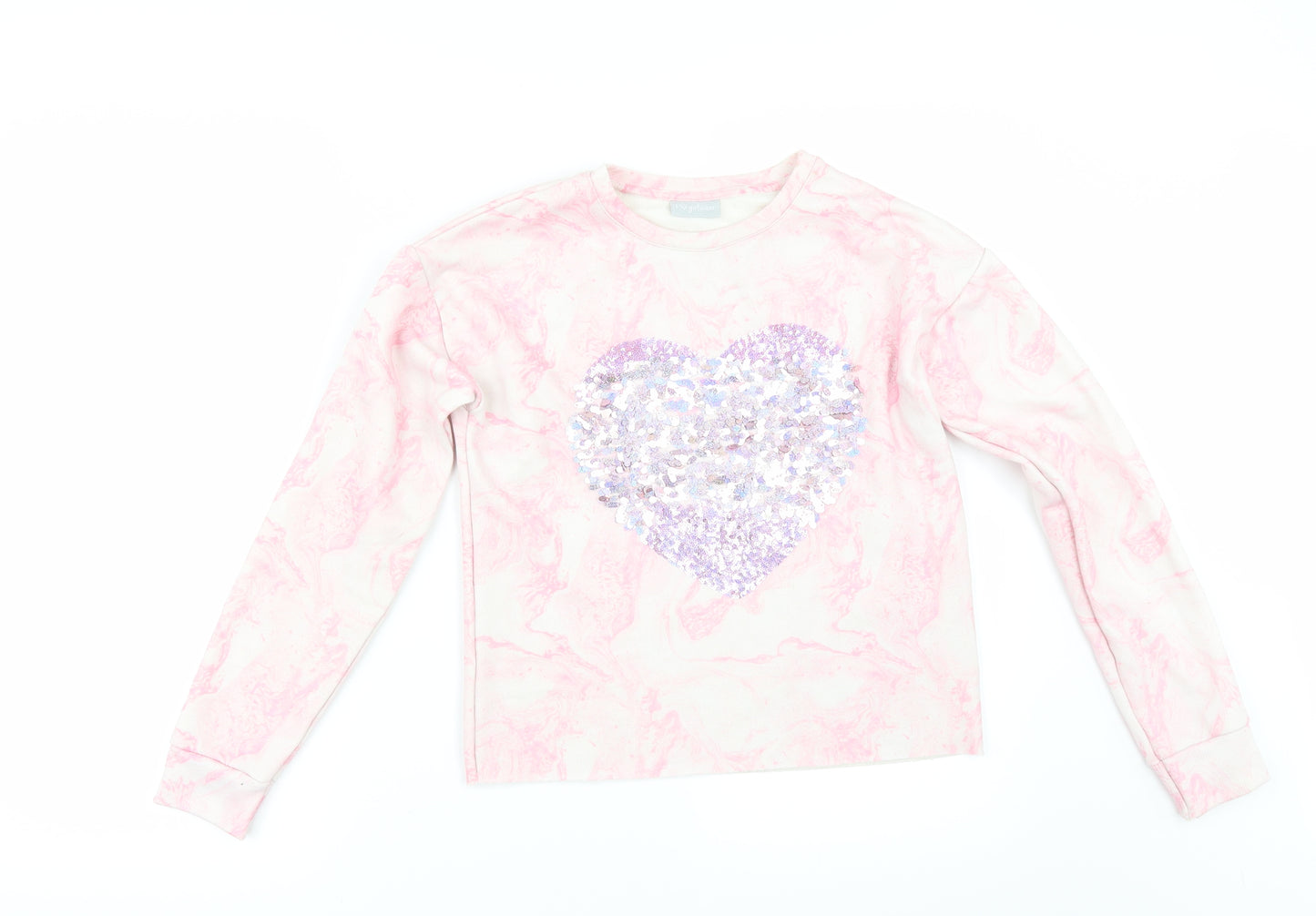 Matalan Girls Pink   Pullover Sweatshirt Size 10 Years