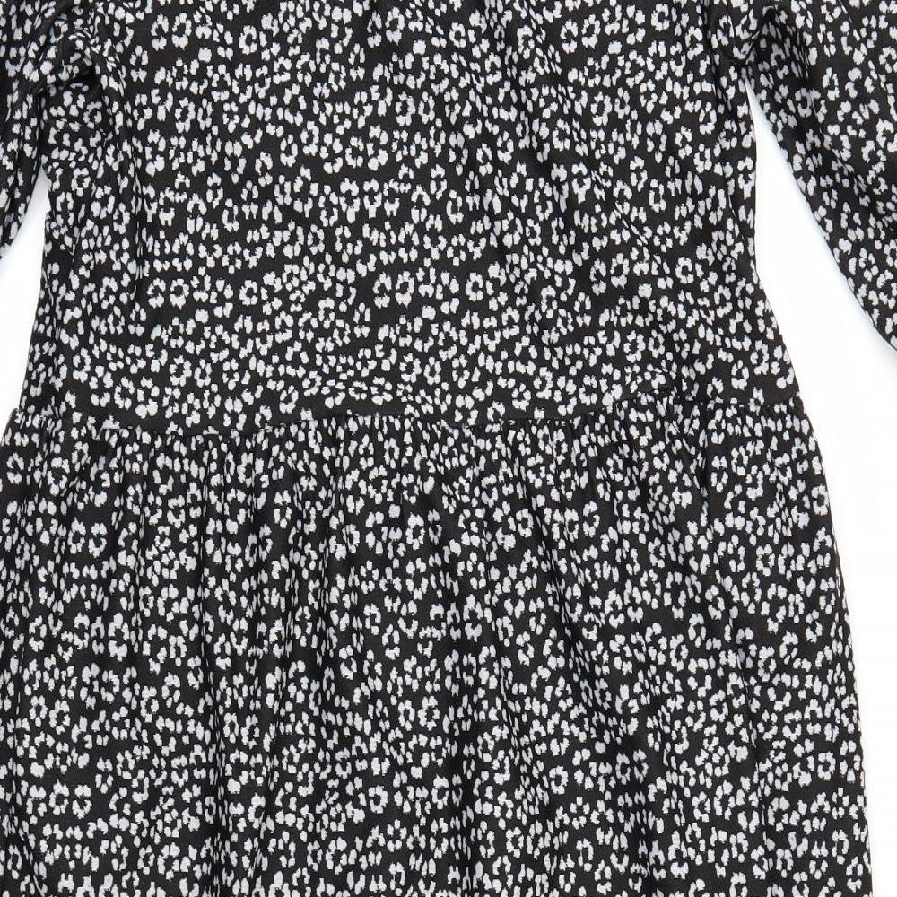 ASOS Womens Black Floral  A-Line  Size 14