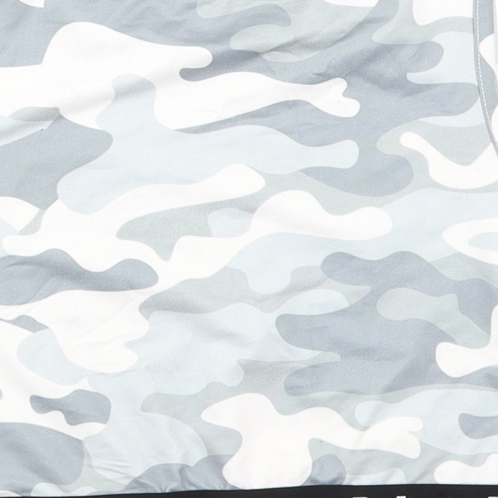 Primark Girls Grey Camouflage  Cropped T-Shirt Size 10-11 Years