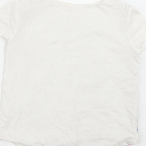 Nutmeg Girls White   Basic T-Shirt Size 8-9 Years