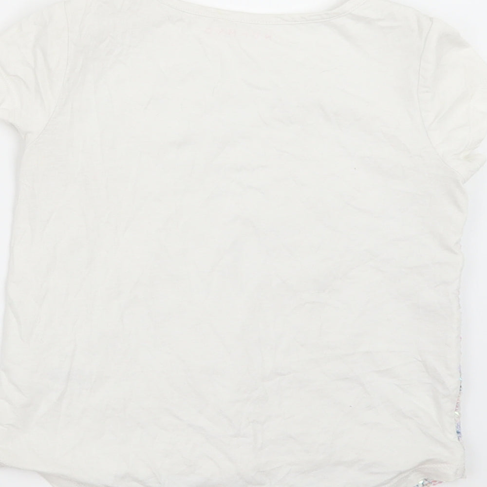 Nutmeg Girls White   Basic T-Shirt Size 8-9 Years