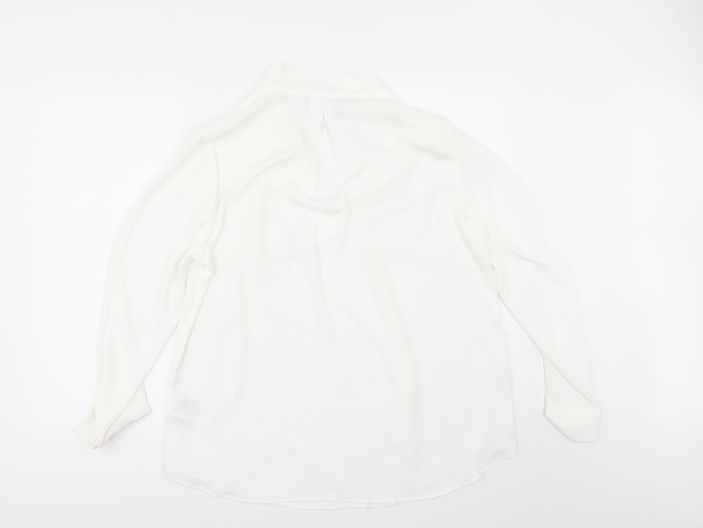 H&M Womens White   Tunic Blouse Size 14