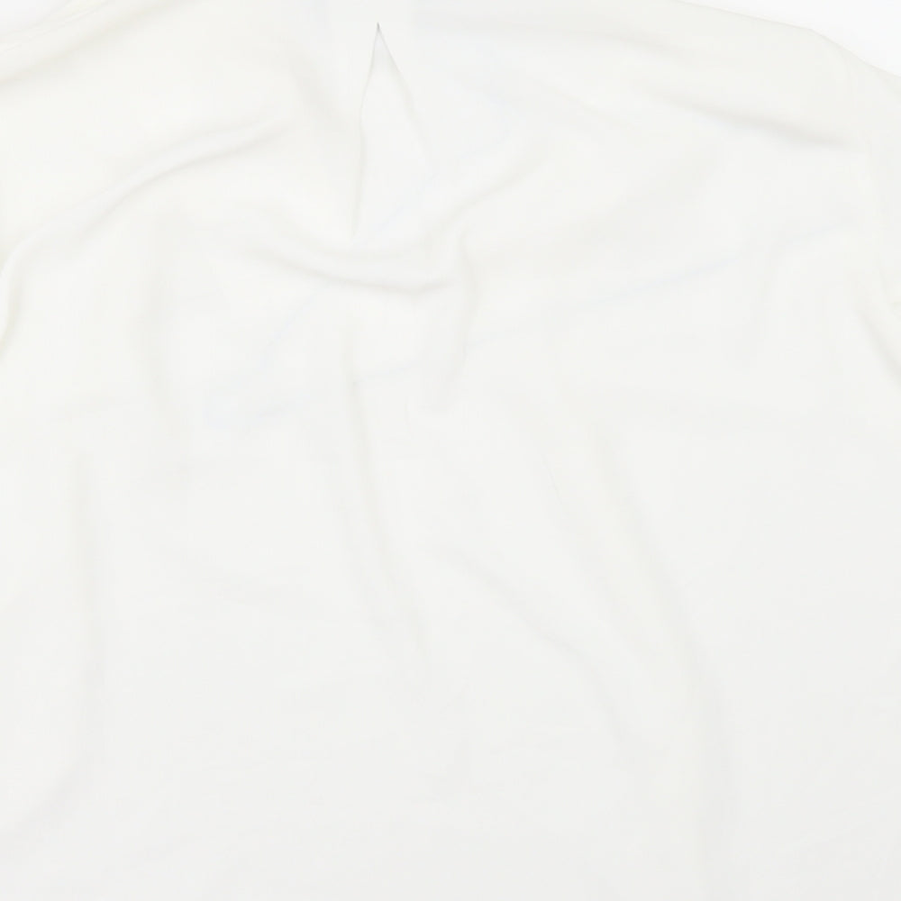 H&M Womens White   Tunic Blouse Size 14