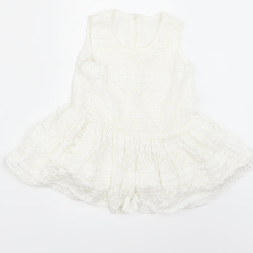 Matalan Girls White   A-Line  Size 12-18 Months