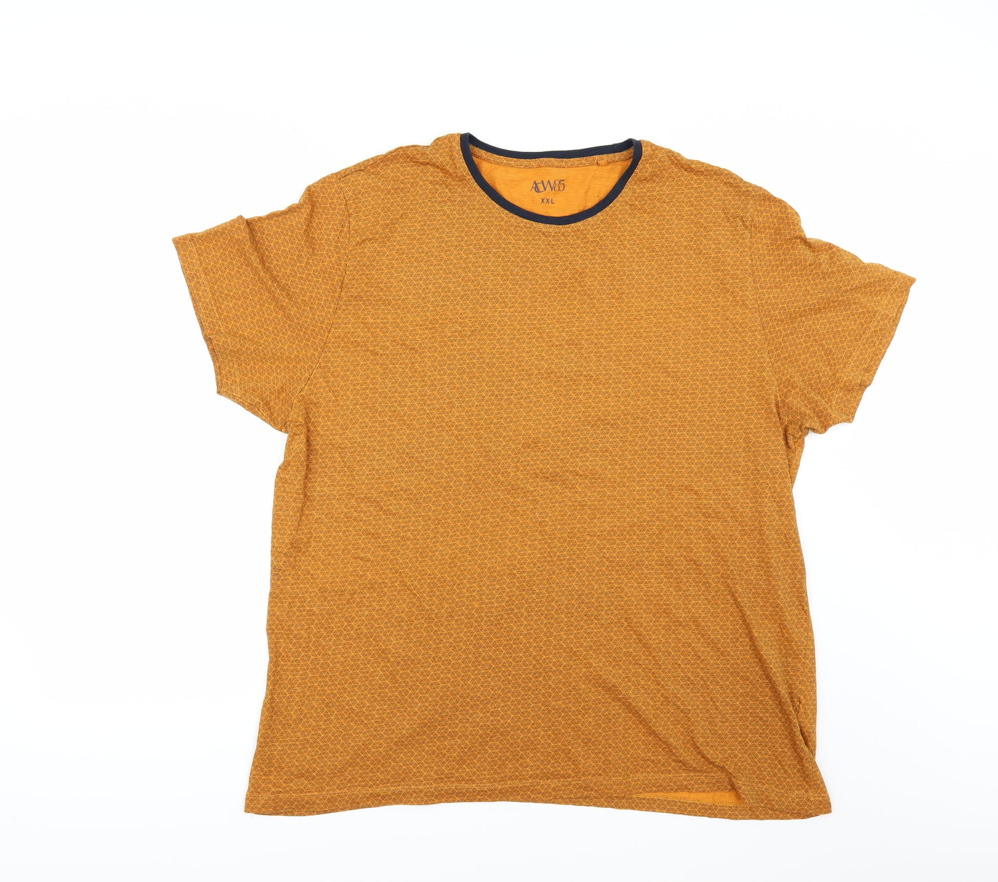 Matalan Mens Yellow Herringbone   T-Shirt Size 2XL