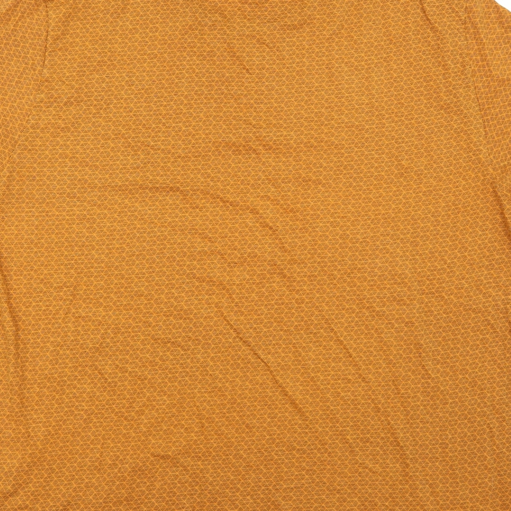 Matalan Mens Yellow Herringbone   T-Shirt Size 2XL