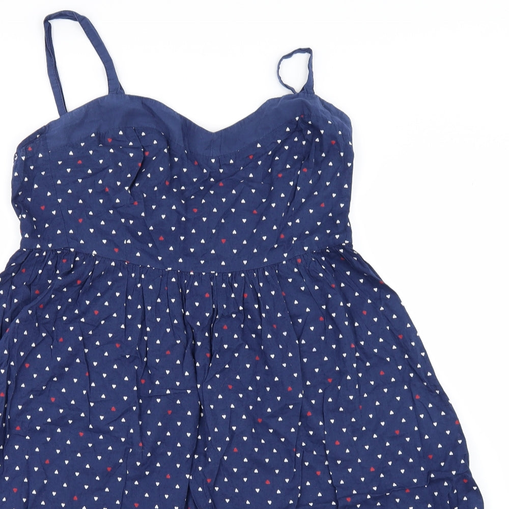 George Womens Blue Geometric  A-Line  Size 18