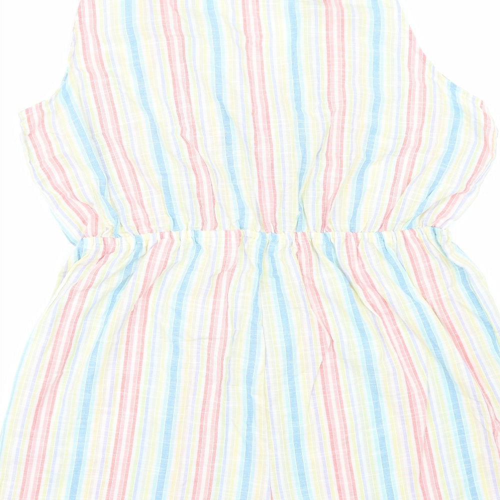 Primark Womens Multicoloured Striped  Playsuit One-Piece Size XL